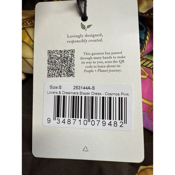 NWT Spell Lovers & Dreamers Blazer Dress Cosmos Pink Size S Colorful Print - Picture 9 of 10